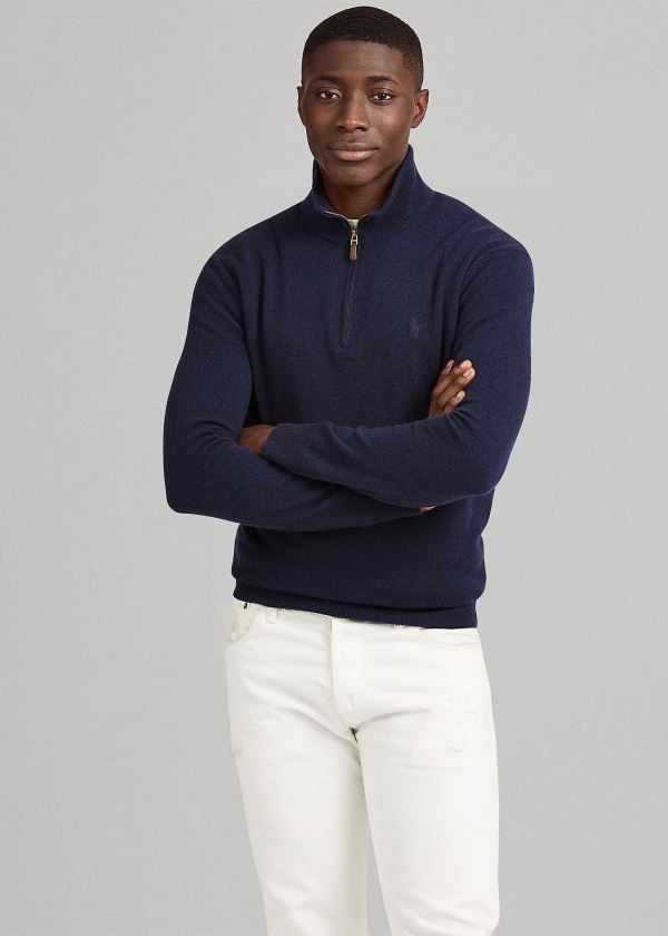 Suéter Polo Ralph Lauren Merino Quarter-Zip Homem 21759-BRPD